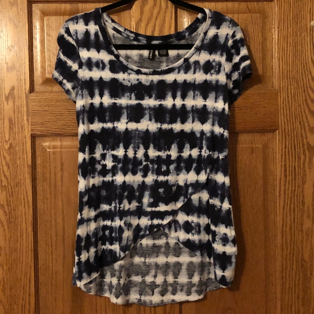 No comment blue & white tunic